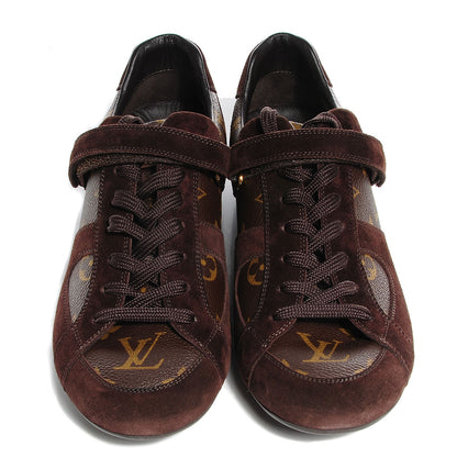 Louis Vuitton Suede Monogram Globe Trotter Sneakers 37.5 2 of 7
