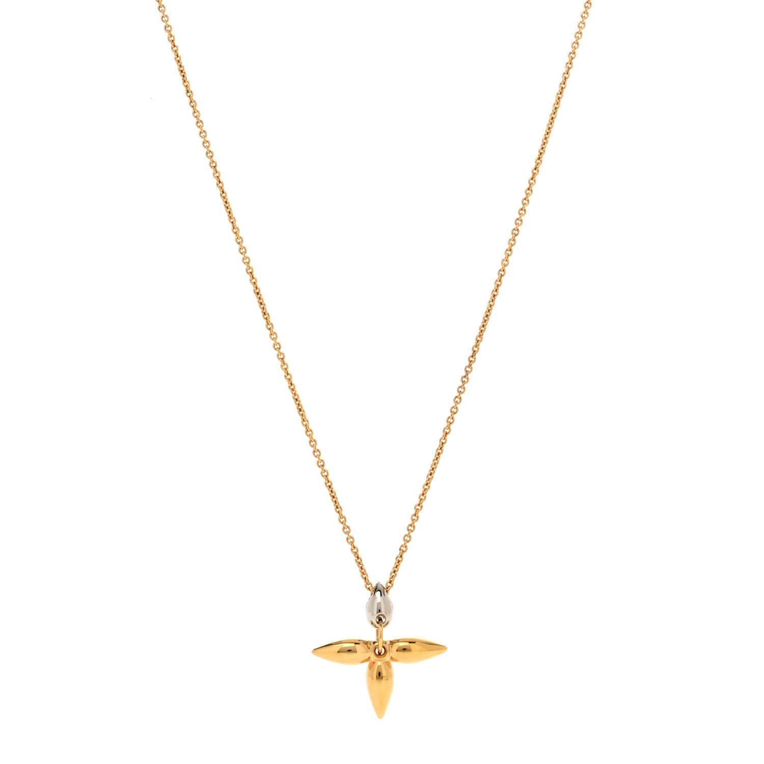 Louis Vuitton Louisette Necklace Gold Silver 1 of 6