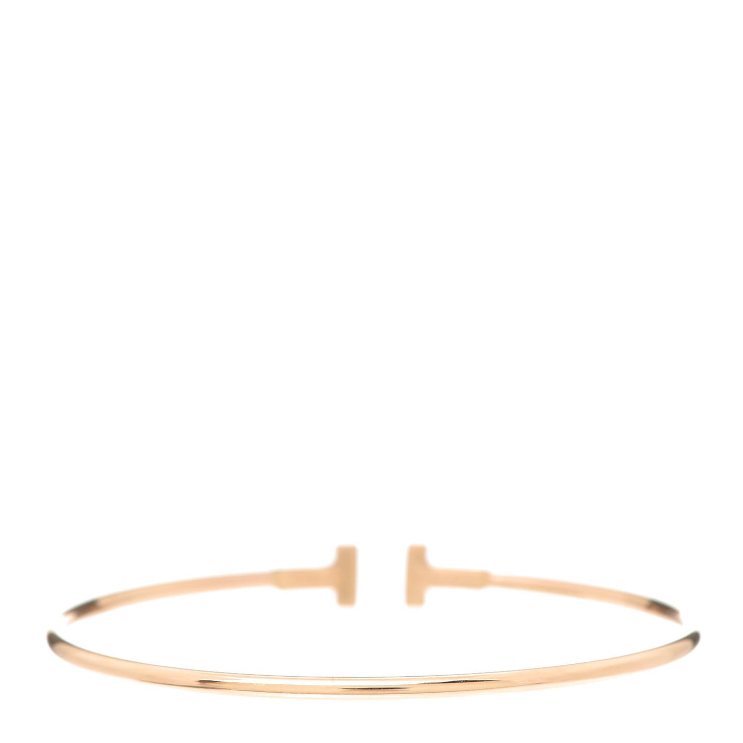 18K Rose Gold Narrow T Wire Bracelet