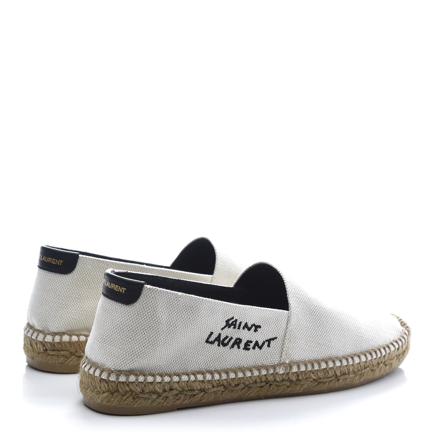 Canvas Nappa Elba Light Logo Embroidered Espadrilles 37 Panna