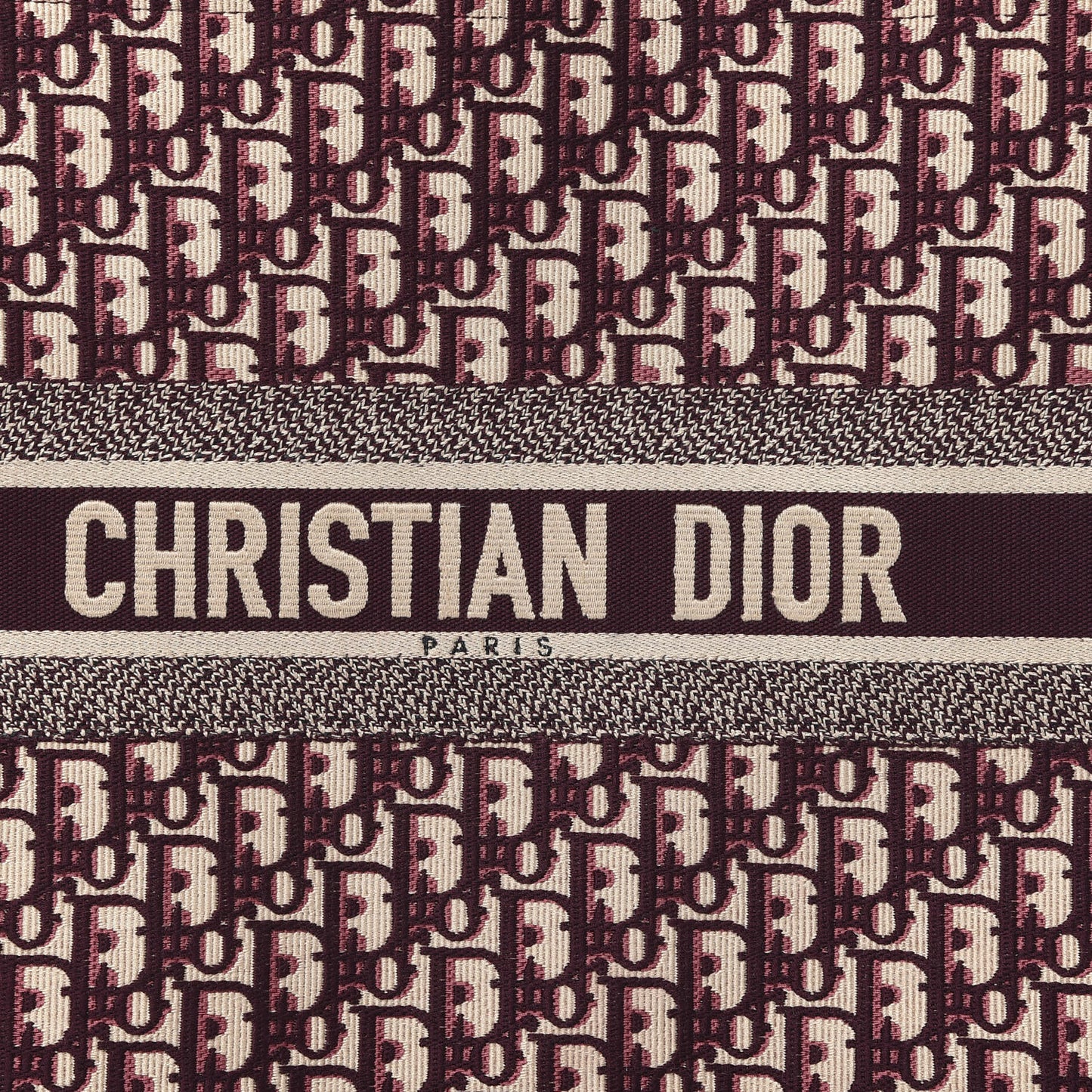 Oblique Large Book Tote Burgundy Multicolor