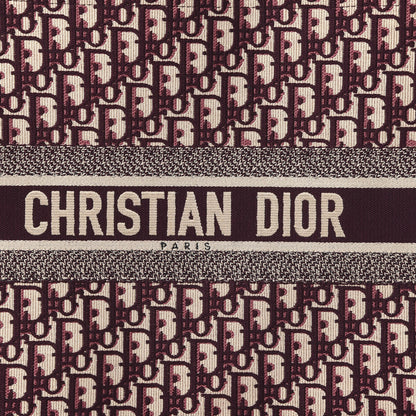 Christian Dior Oblique Large Book Tote Burgundy Multicolor 9 of 9