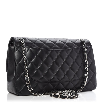 Chanel Lambskin Quilted Jumbo Double Flap Black 3 of 9