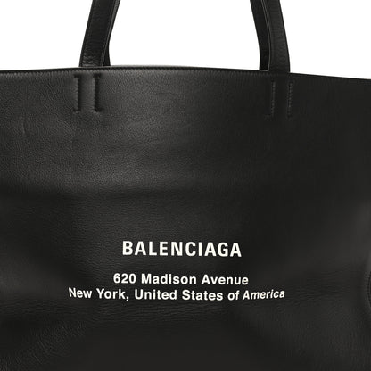 Balenciaga Smooth Calfskin Everyday East West Tote Bag Grey Black White 7 of 9