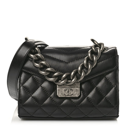 Chanel Aged Calfskin Quilted Mad About Quilting Mini Flap Black 1 of 9