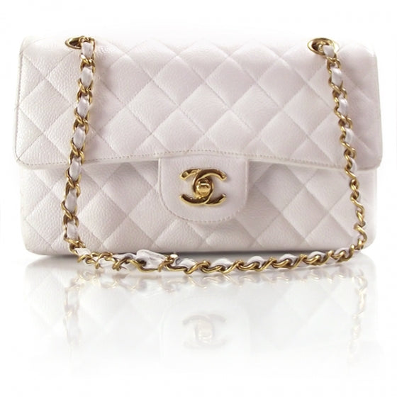 Chanel Caviar Quilted Small Double Flap White 1 of 13