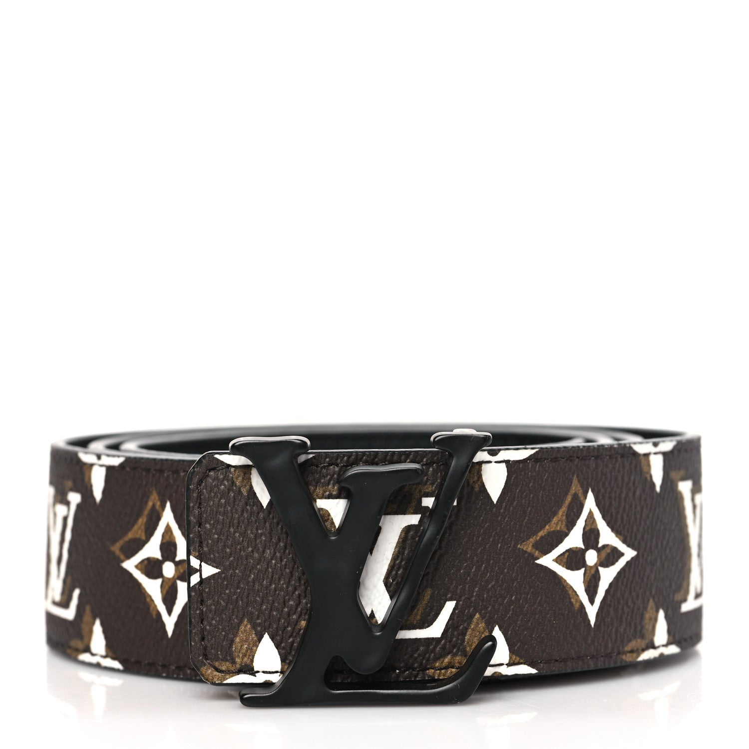 Louis Vuitton Monogram 40mm LV Shape Belt 95 38 Black 1 of 8