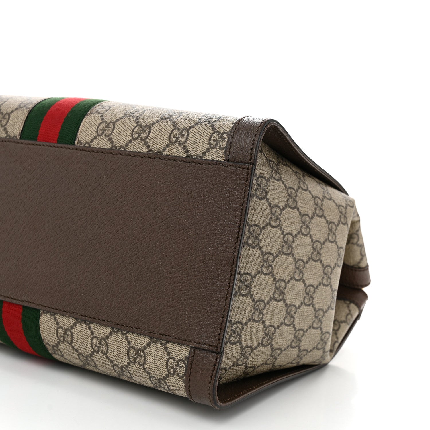 Gucci GG Supreme Monogram Web Medium Ophidia Tote Bag Brown 10 of 12