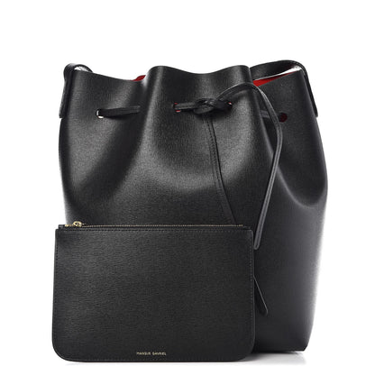 Mansur Gavriel Saffiano Bucket Bag Black Flamma 3 of 13