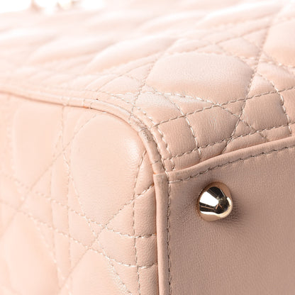 Christian Dior Lambskin Cannage Large Lady Dior Beige 11 of 13