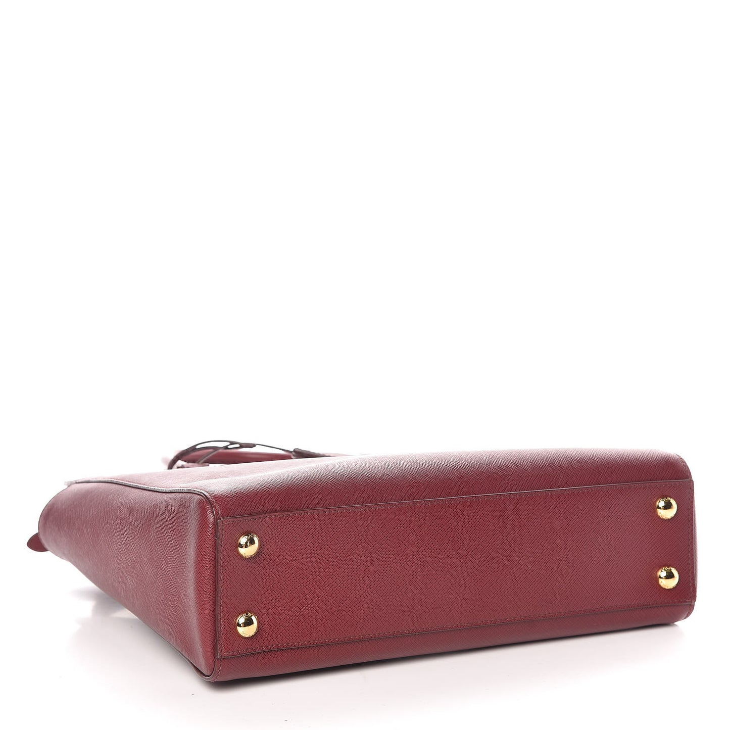 Saffiano Lux Double Handle Shopping Tote Cerise