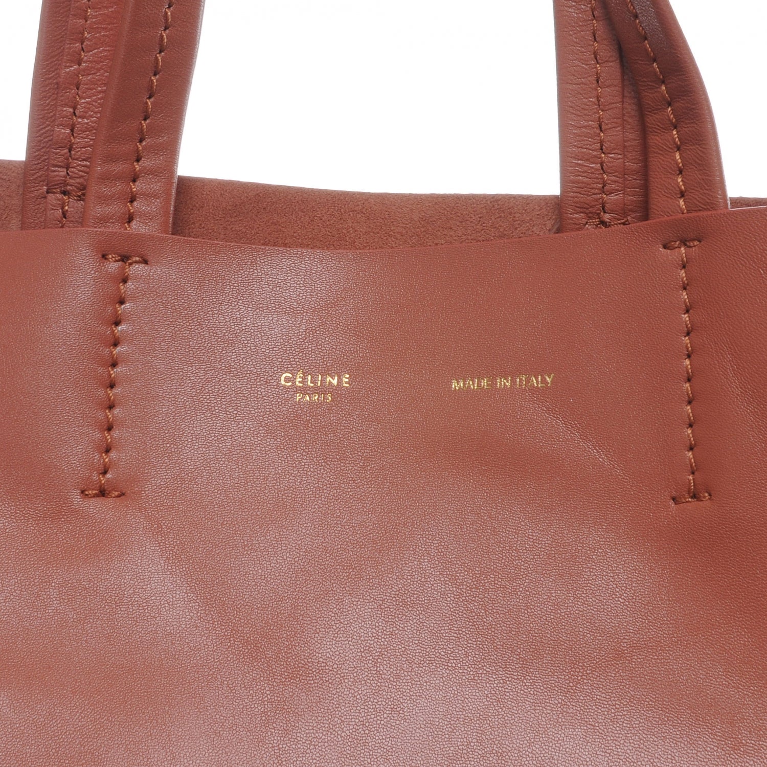 Celine Lambskin Cabas Terracotta 5 of 8