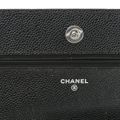 Chanel Caviar Quilted Wallet on Chain WOC Black 12 of 17