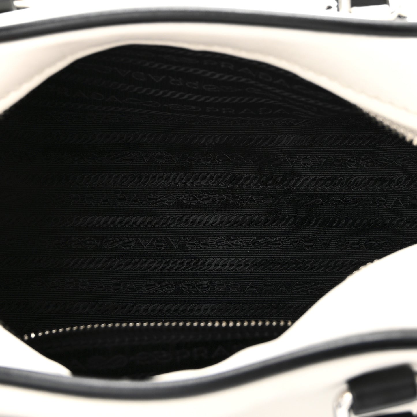 Soft Calfskin Bowling Crossbody Bag White Black