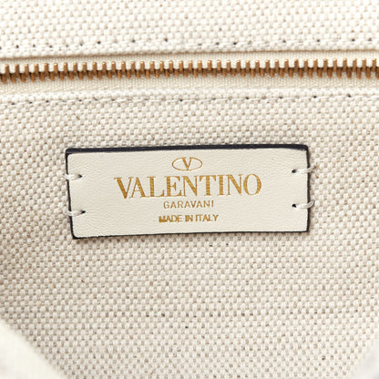 Valentino Garavani Knit Large Roman Stud Shoulder Bag Ecru 6 of 8