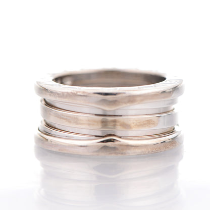 Bulgari 18K White Gold B.Zero1 3 Band Ring 50 5.25 3 of 6