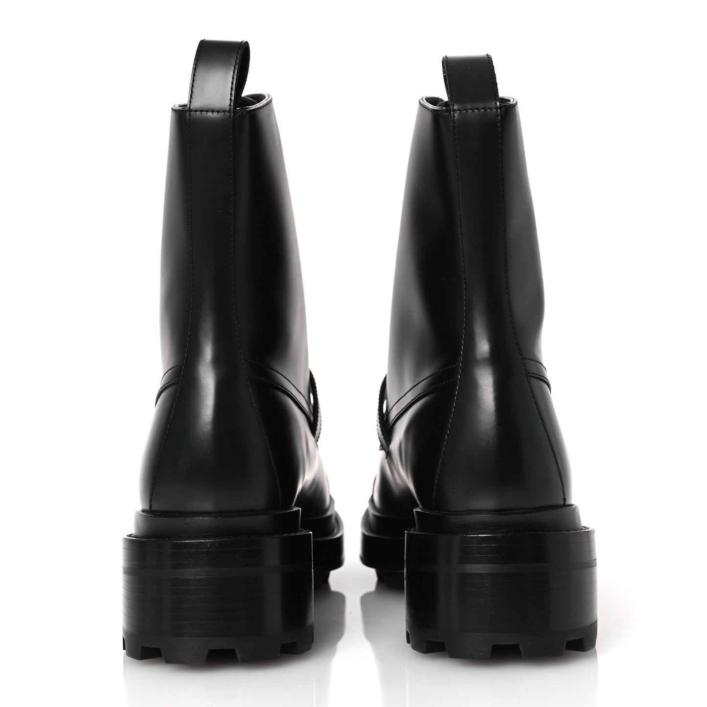 Glossed Calfskin Funk Ankle Boots 41 Black