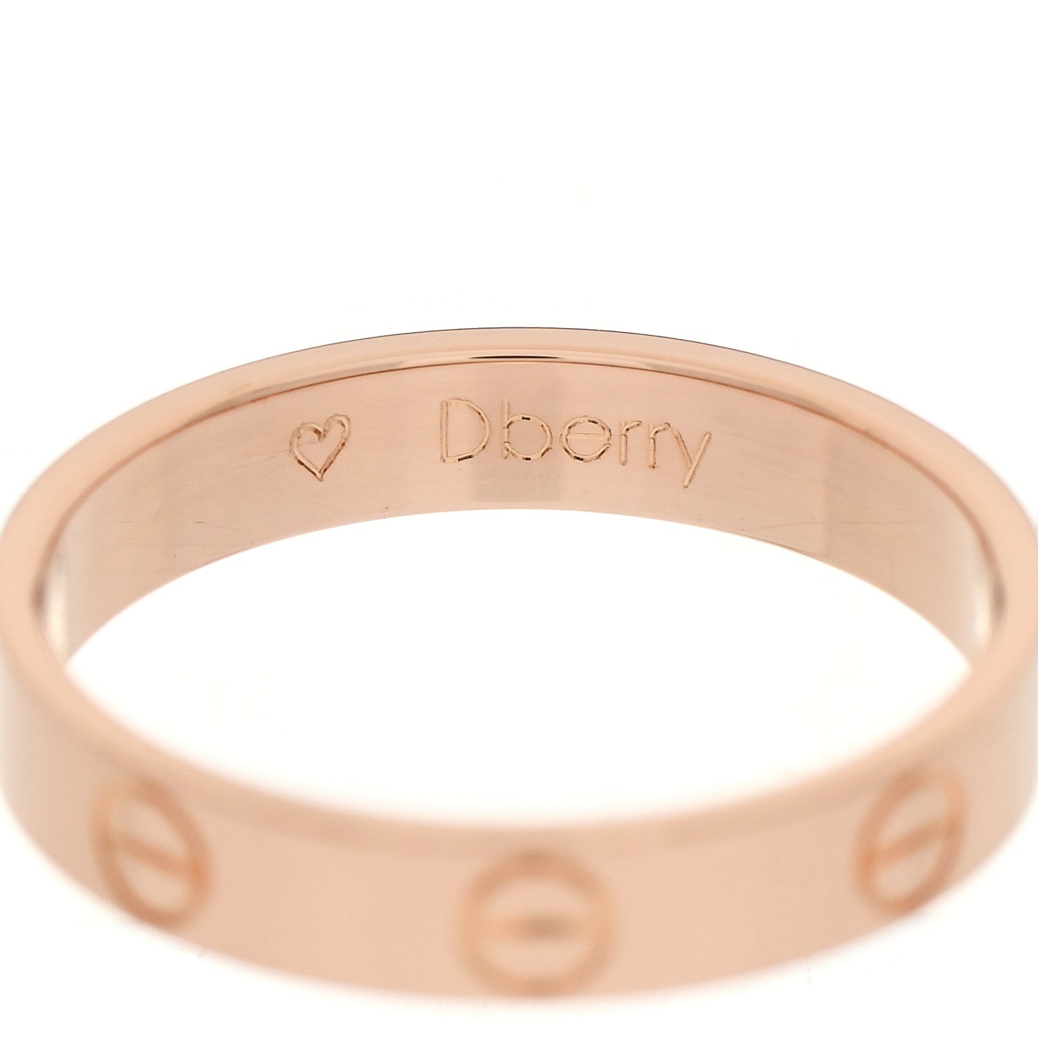 Cartier 18K Pink Gold 3.5mm LOVE Wedding Band Ring 55 7.25 5 of 5