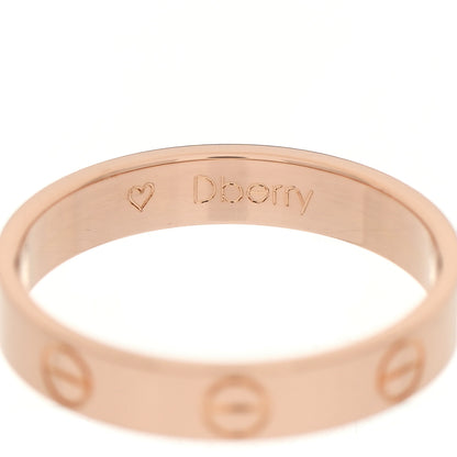 Cartier 18K Pink Gold 3.5mm LOVE Wedding Band Ring 55 7.25 5 of 5