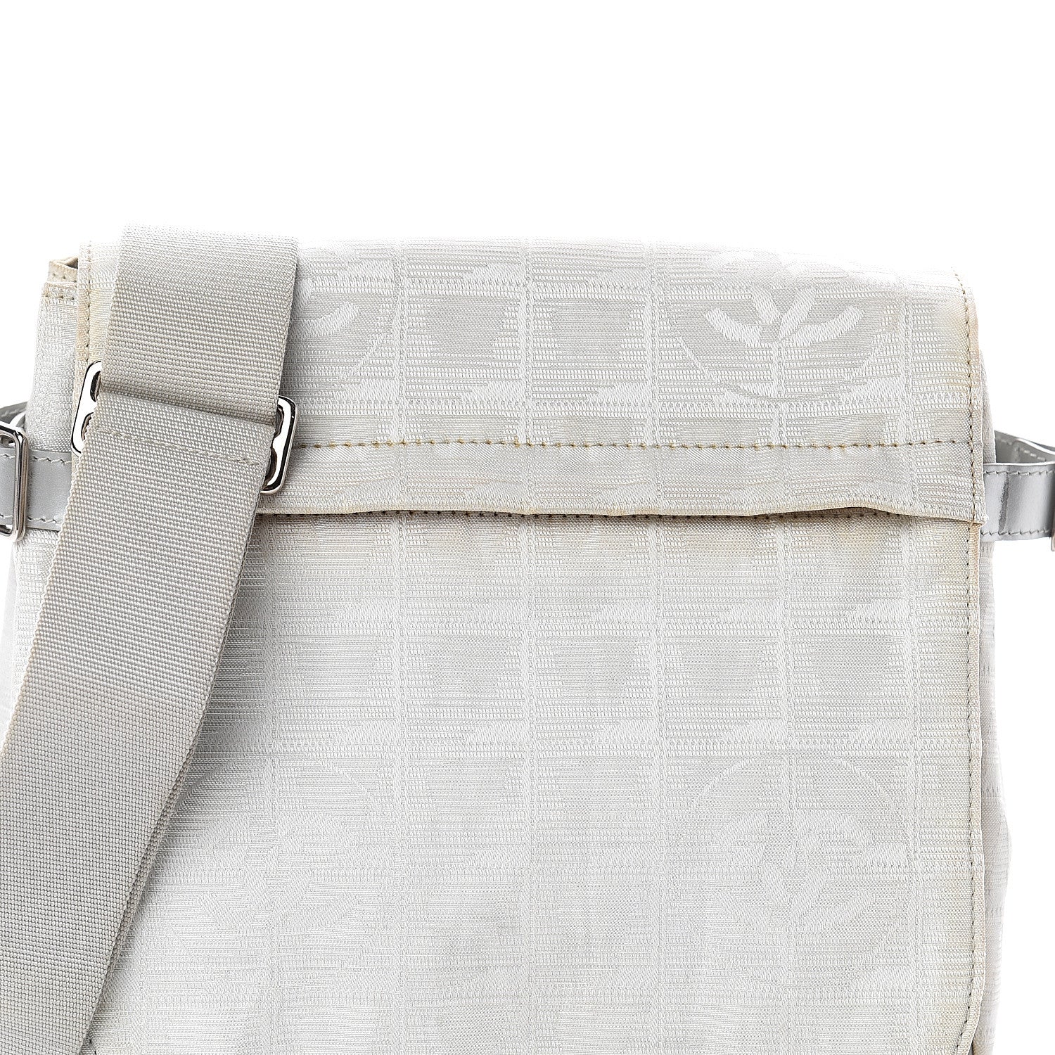 Chanel Nylon Travel Crossbody Messenger White 8 of 10