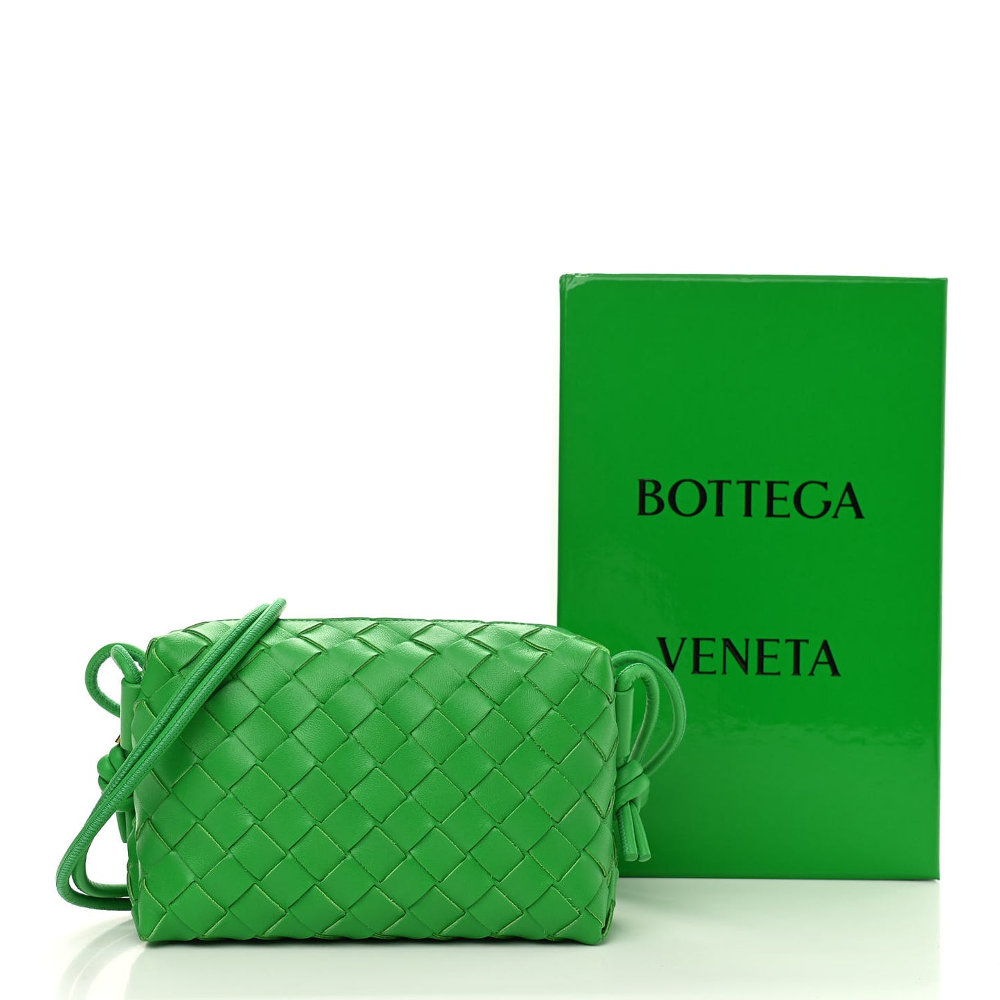 Nappa Intrecciato Mini Loop Camera Bag Parakeet