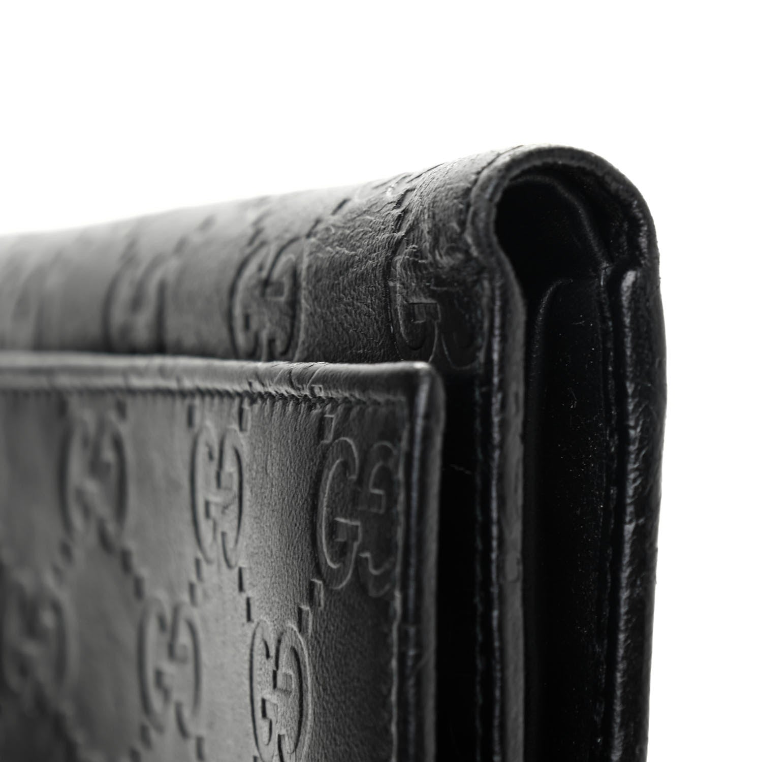 Gucci Guccissima Continental Flap Wallet Black 10 of 13