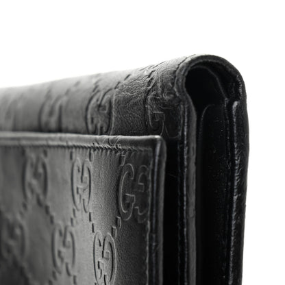 Gucci Guccissima Continental Flap Wallet Black 10 of 13