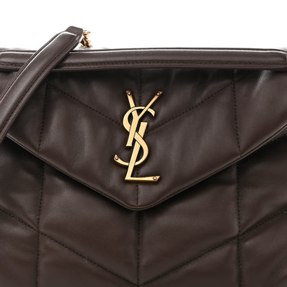 Saint Laurent Lambskin Quilted Small Loulou Puffer Monogram Chain Satchel Dark Ganache 8 of 14