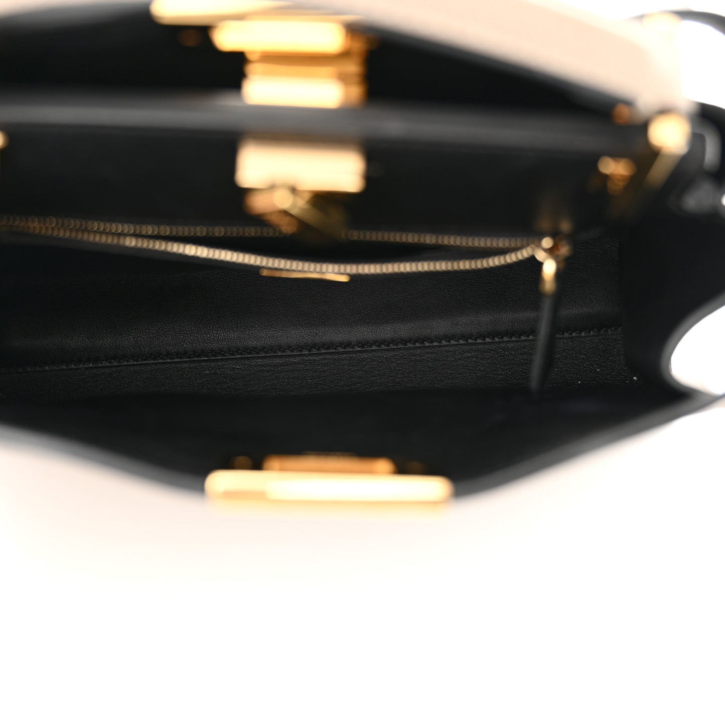 Vitello Tahiti Burro Medium Peekaboo Iconic Essentially Satchel Tortora Black
