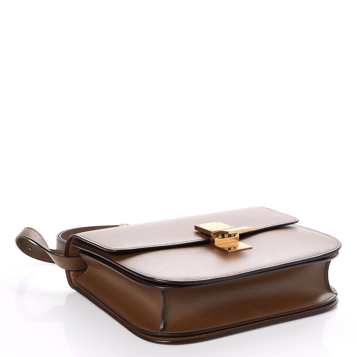 Box Calfskin Medium Classic Box Flap Bag Camel