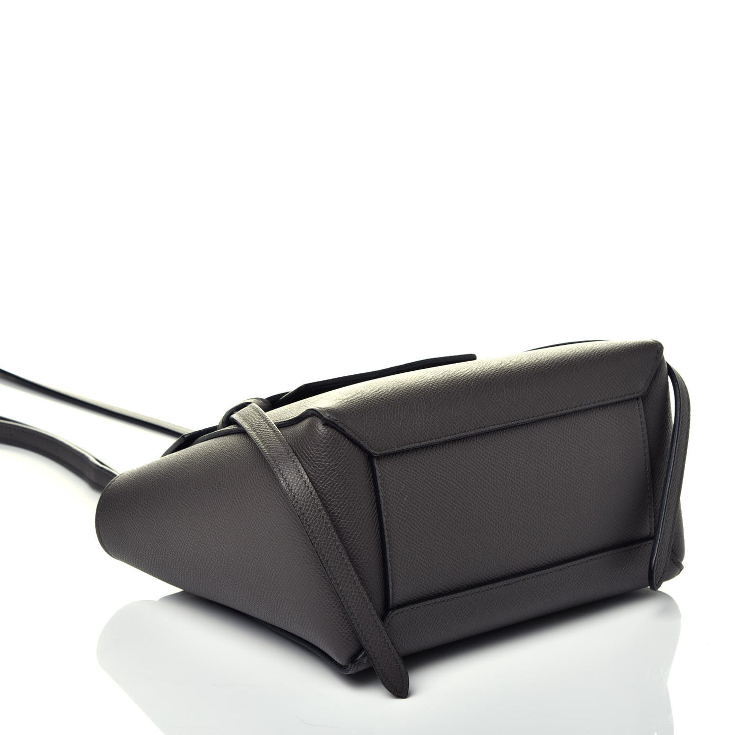 Grained Calfskin Nano Belt Bag Grey
