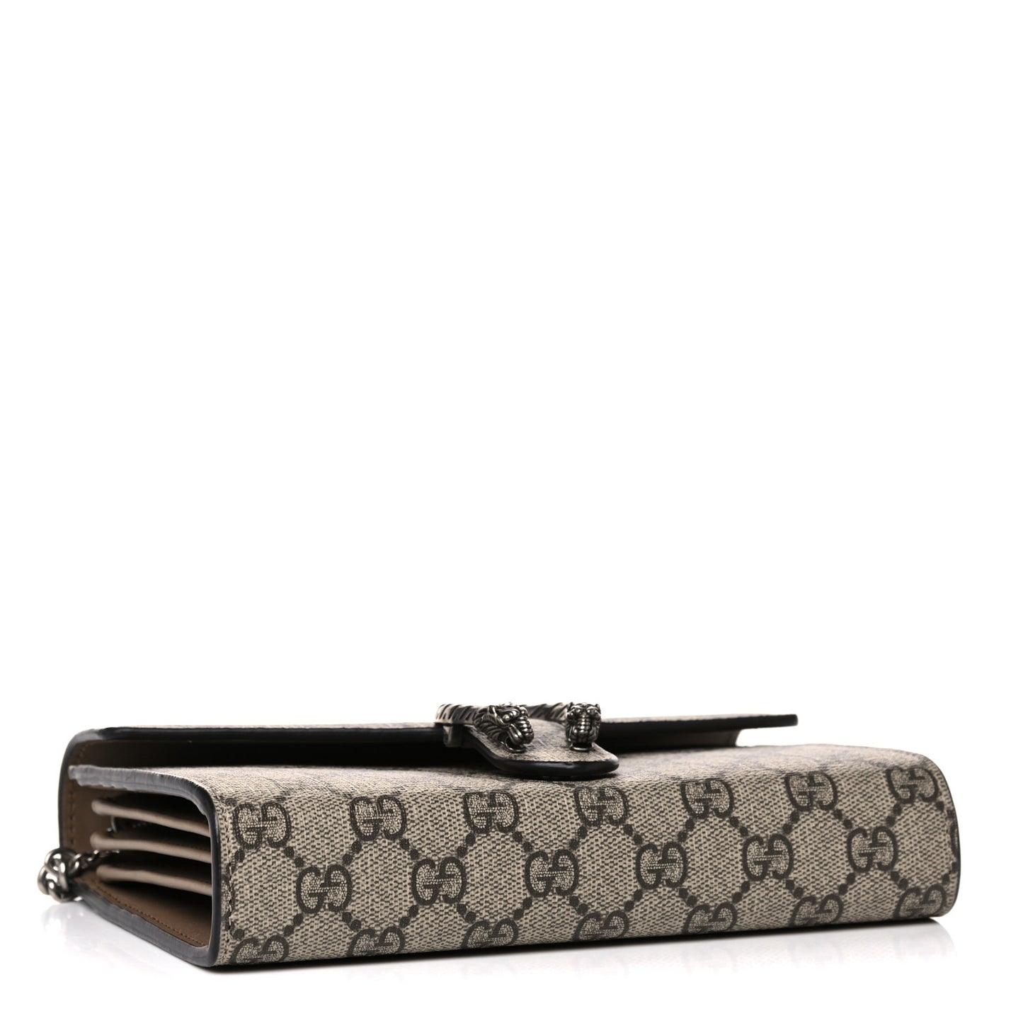GG Supreme Monogram Mini Dionysus Chain Wallet Beige Taupe