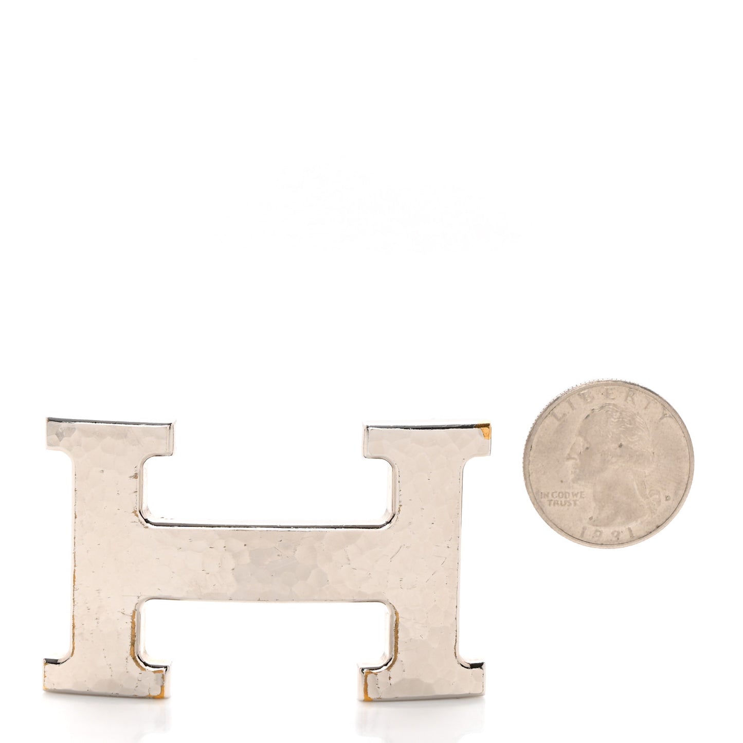 Palladium Martelee 32mm H Belt Buckle Silver