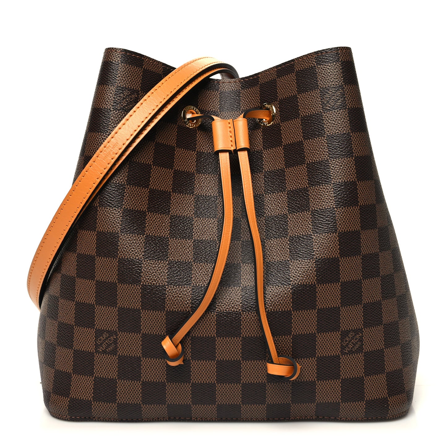 Damier Ebene Neonoe MM Safran