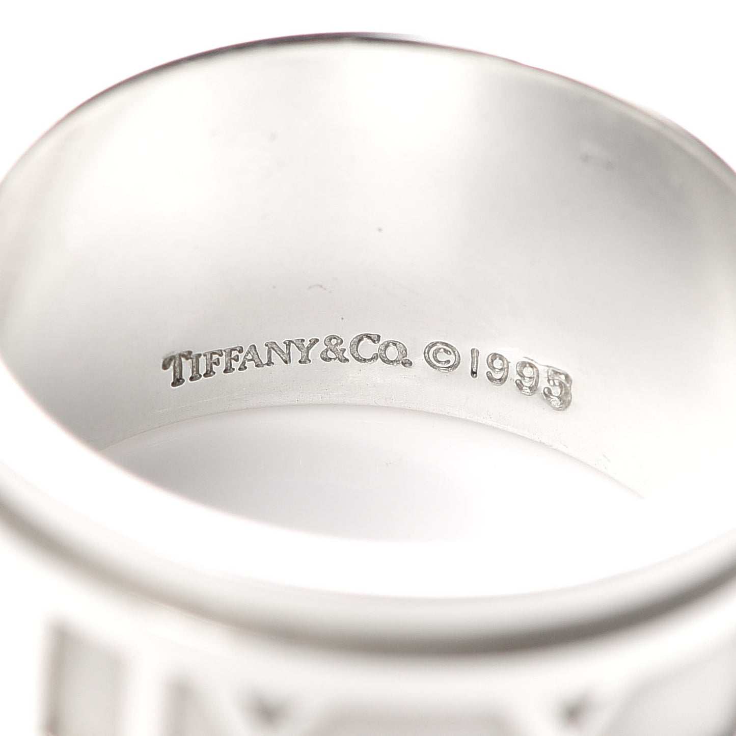 Sterling Silver 12mm Atlas Band Ring 63 10.25