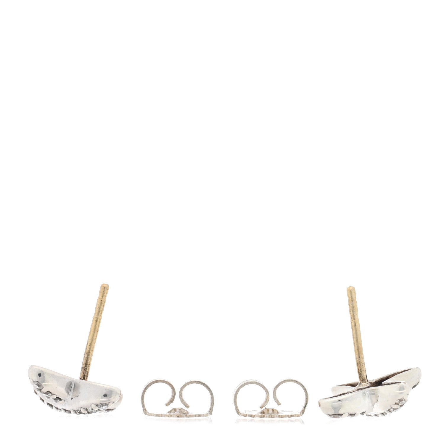 David Yurman Sterling Silver Diamond X Stud Earrings 3 of 4