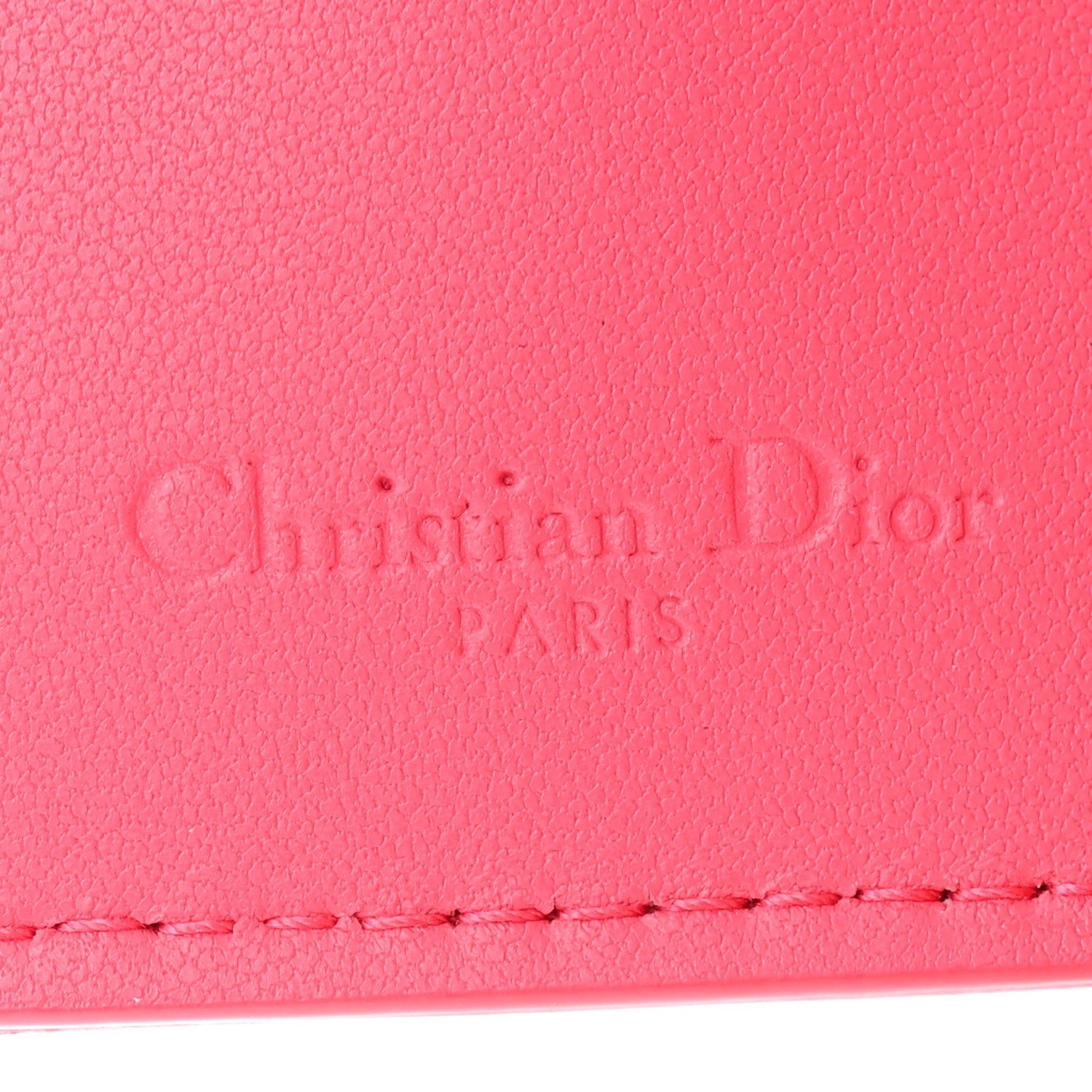 Christian Dior Lambskin Cannage Small Lady Dior Flap Card Holder Fuchsia 6 of 9