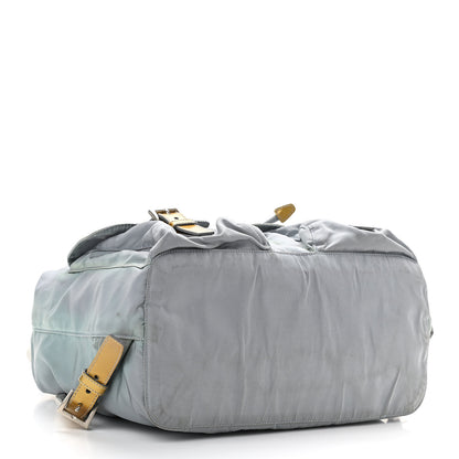 Prada Nylon Vela Patent Backpack Argento 4 of 17