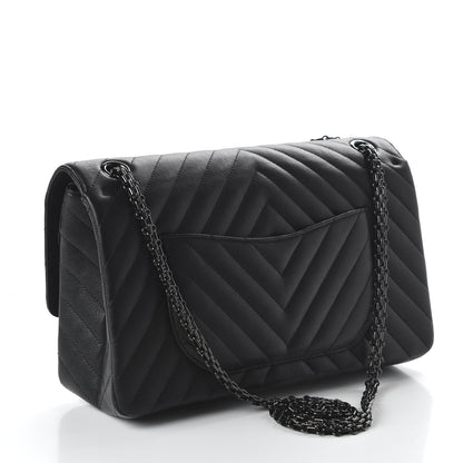 Chanel Sheepskin Chevron Quilted 2.55 Reissue 226 Flap So Black 2 of 10