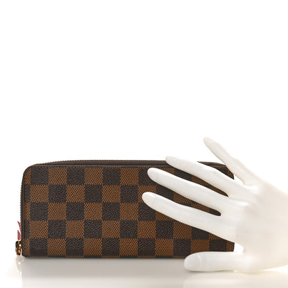 Louis Vuitton Damier Ebene Clemence Wallet Cherry 2 of 8