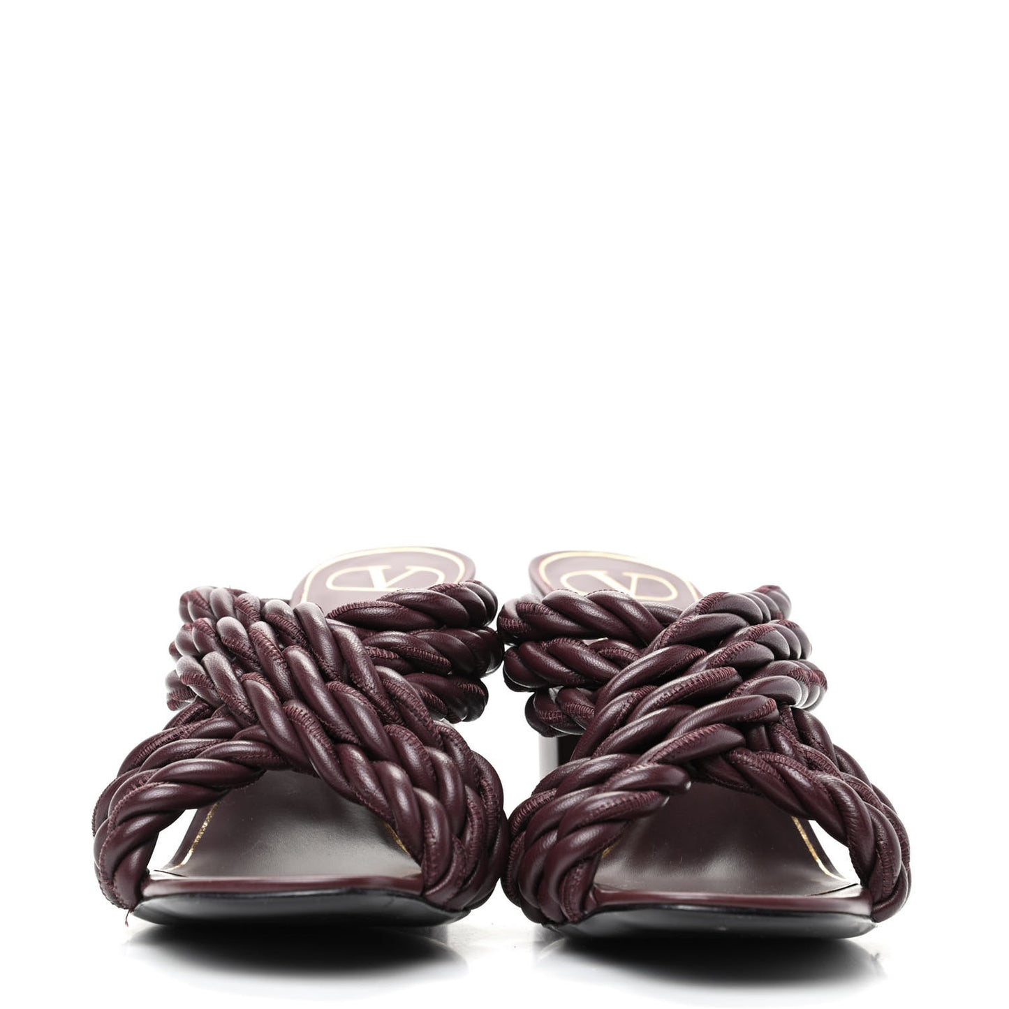 Nappa Crisscross Rope Slide Sandals 39.5 Rubin