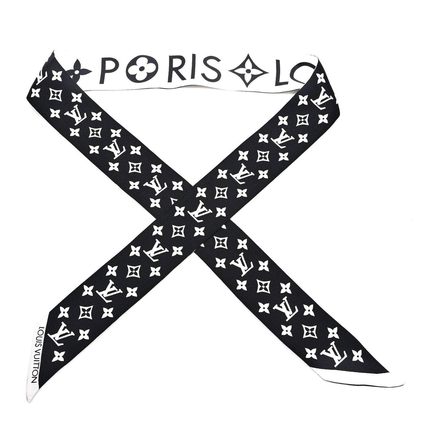 Silk Monogram Infinity BB Bandeau White Black