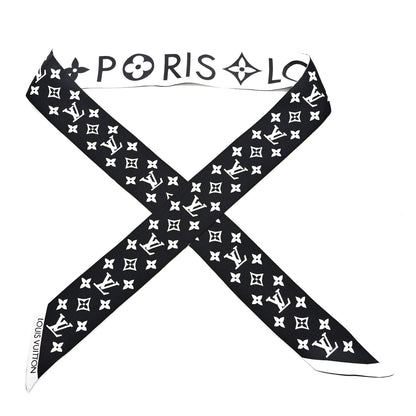 Louis Vuitton Silk Monogram Infinity BB Bandeau White Black 1 of 4