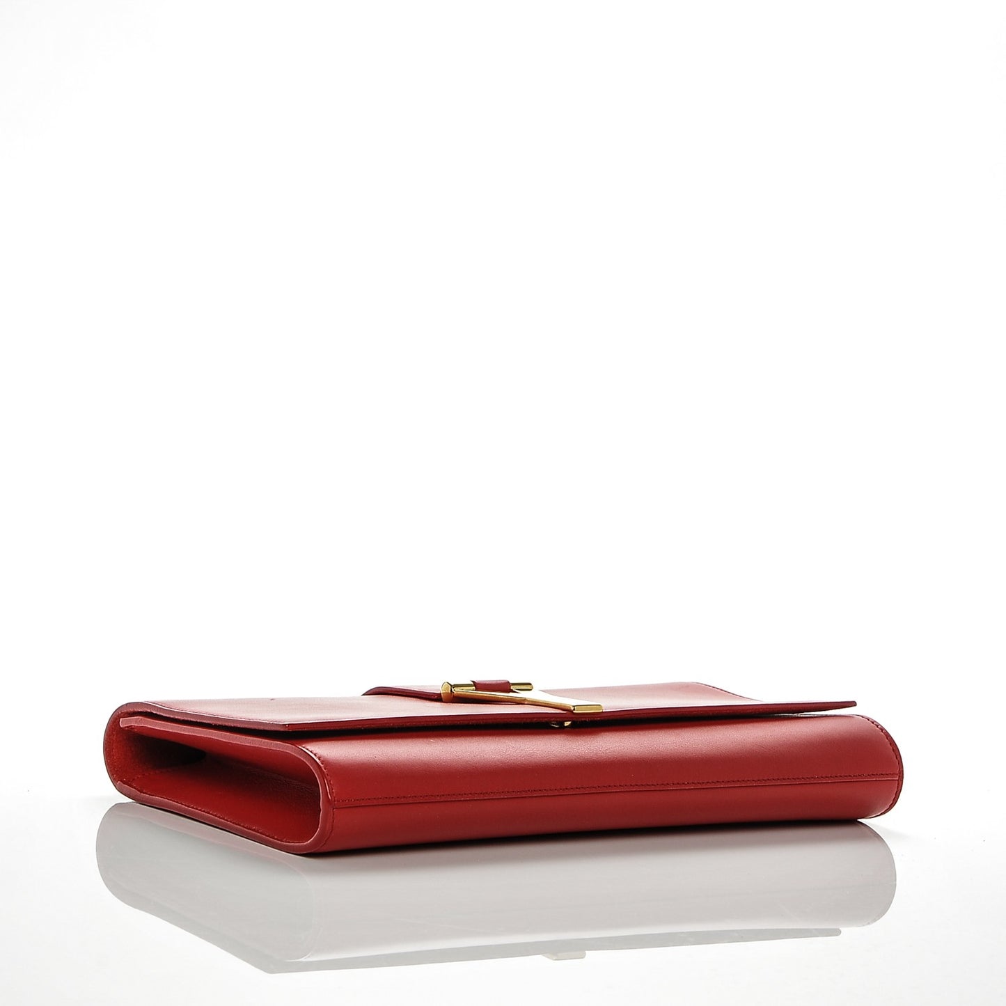 Calfskin Classic Y Ligne Clutch Red