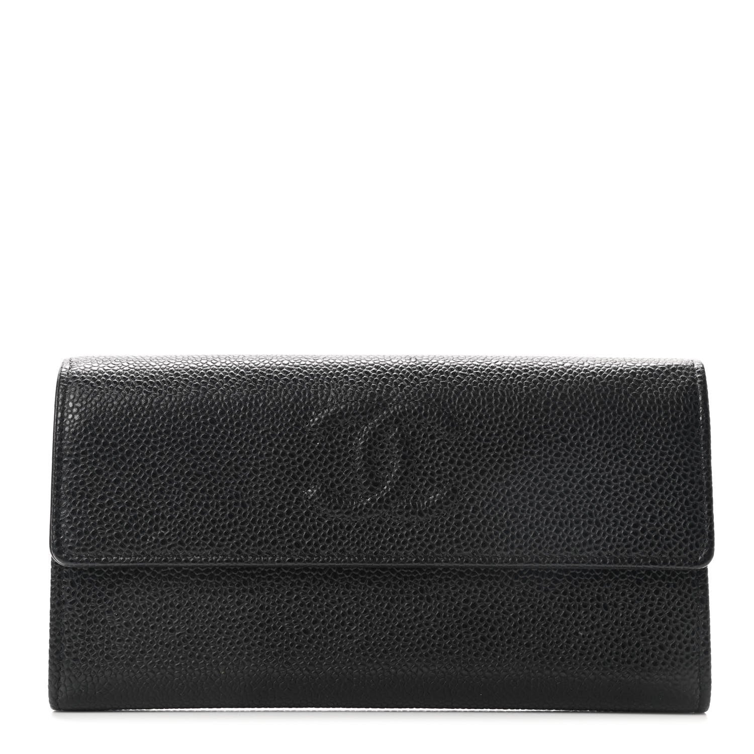 Chanel Caviar Timeless CC Large Gusset Flap Wallet Black 1 of 8