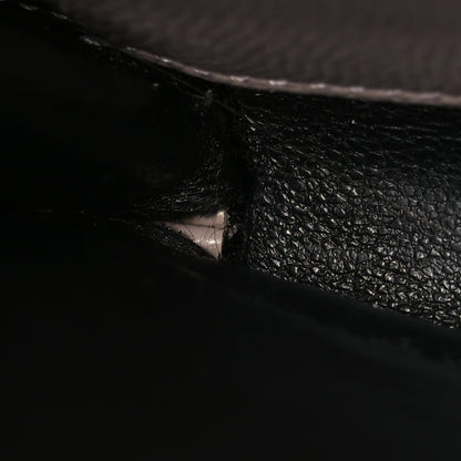 Saint Laurent Grain De Poudre Matelasse Chevron Cassandre Envelope Chain Wallet Dark Beige 14 of 15