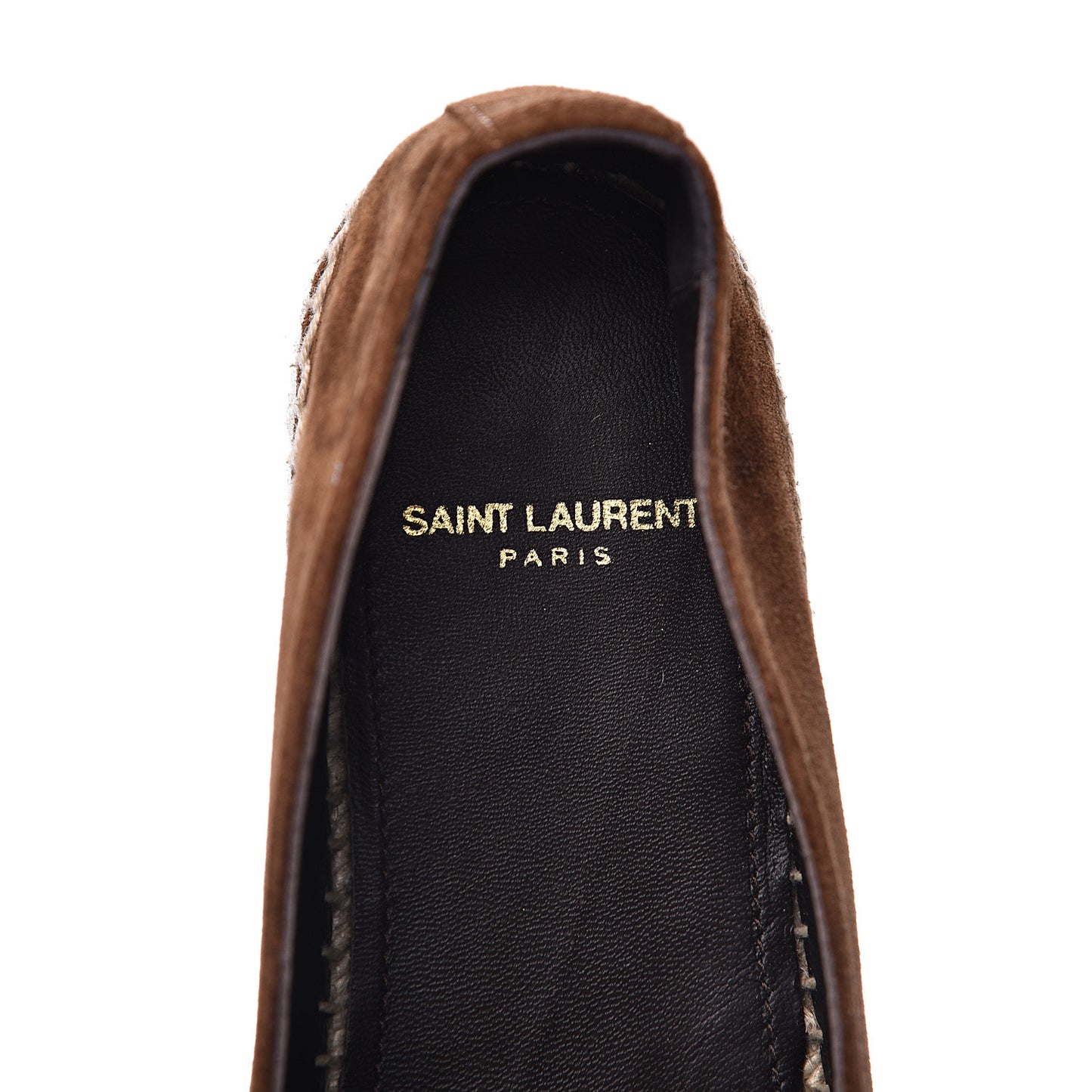 Suede Monogram Espadrilles 36.5 Brown