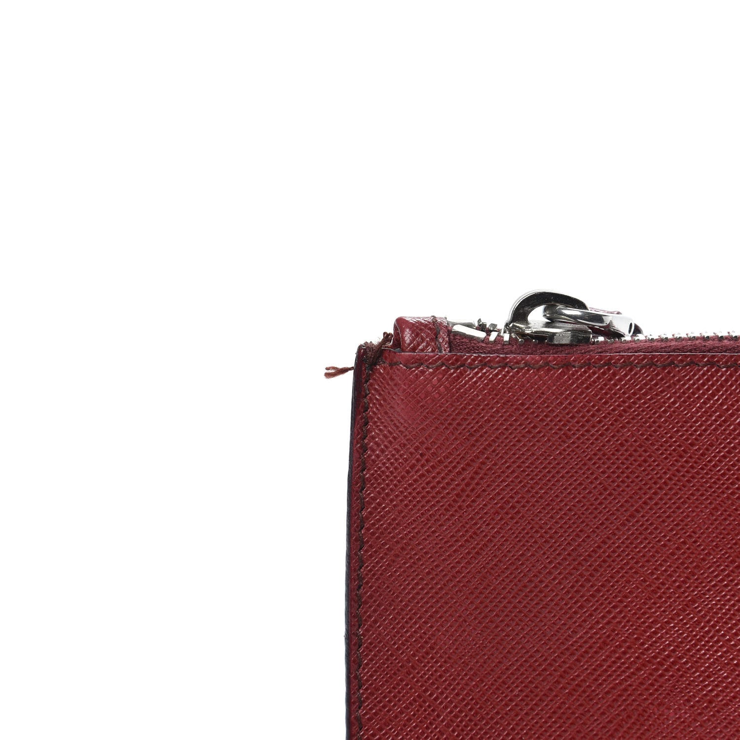 Prada Saffiano Flat Cosmetic Pouch Rubino 8 of 9