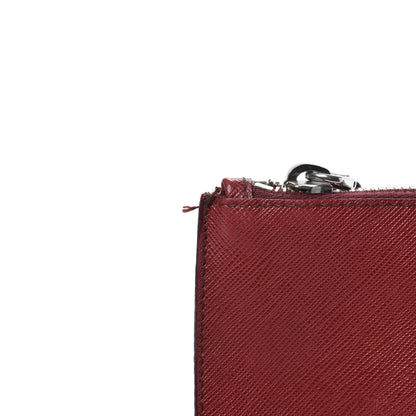 Prada Saffiano Flat Cosmetic Pouch Rubino 8 of 9