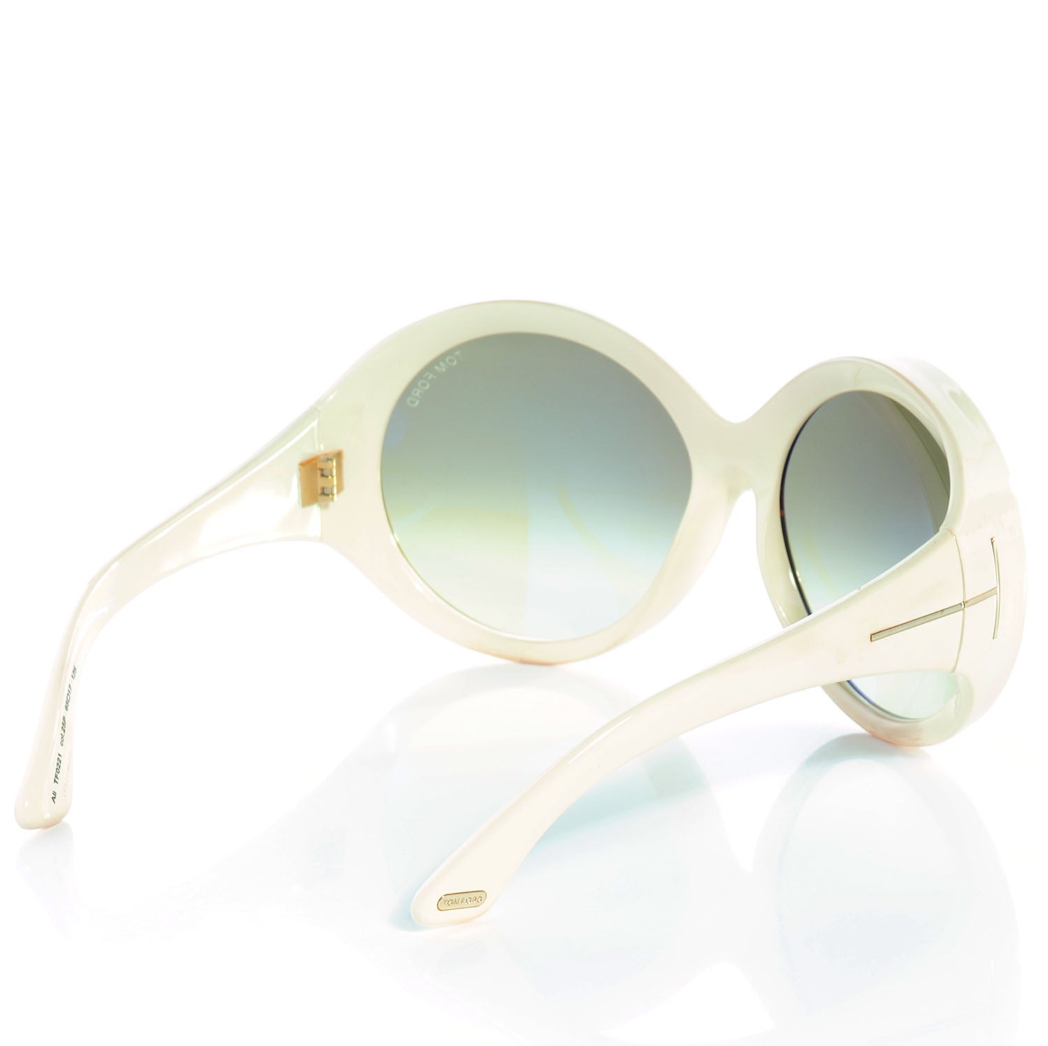 Tom Ford Ali Oversized Round Sunglasses TF0221 White 2 of 7
